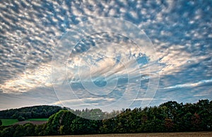 Hole punch cloud in the sky