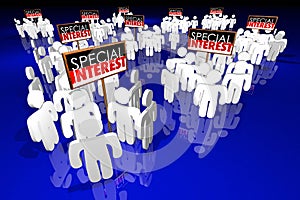Special Interest Groups Signs People Lobbyists Politics photo