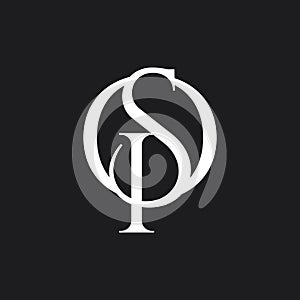 special luxury customize initial SP Letter logo design vector graphic concept illustrations