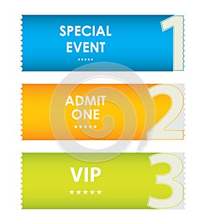Special modern ticket template