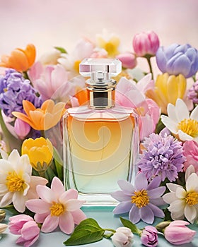 Special Moments with the Loving Flower Bouquet and Luxurious Perfume Bottle.