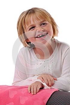 Special needs child smiling