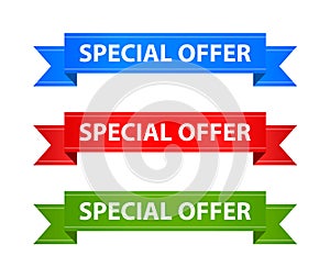 Special offer ribbon banner