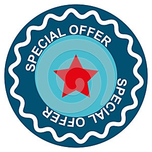 special offer badge on white