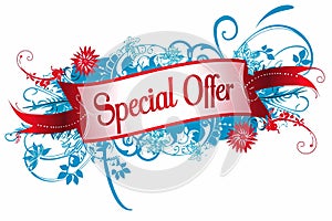 Special offer banner, artistic, original, vector, isolated on white Generative AI