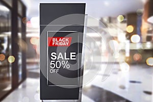 Special Offer on Black Friday announcement in the billboard advertising