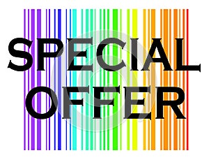 Special offer with colorful background