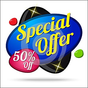 Special Offer Colorful Offer Glossy Shiny Vector Icon Button