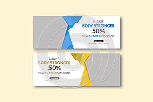 Special offer gym facebook cover template