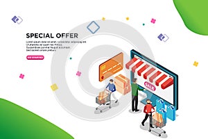 special offer isometric design