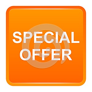 Special offer orange square button