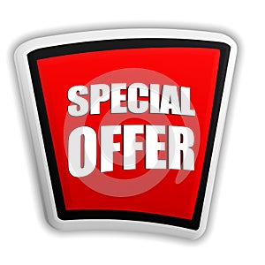 Special offer on red banner