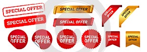 special offer red gold rubber stamp and sticky label sticker for promotion marketing advertising