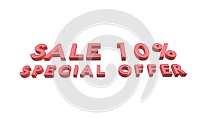 Special offer sale 10 percent off 3d rendering with Alpha Channel Matte mask 10% off