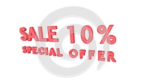 Special offer sale 10 percent off 4K 3d animation rendering with Alpha Channel Matte mask 10% off