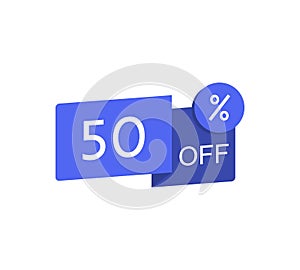 Special offer sale. Discount offer price label 50 off, symbol for advertising campaign in retail, sale promo marketing.