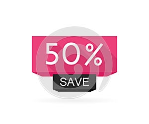 Special offer sale. Discount offer price label 50% save, symbol for advertising campaign in retail, sale promo marketing. Modern