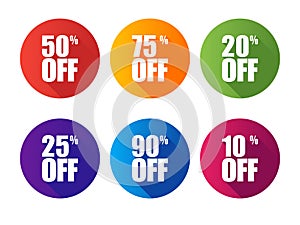 Special offer sale ultraviolet tag isolated illustration. Discount price label, symbol for advertising campaign in retail