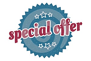 special offer sign. special offer vintage retro label.