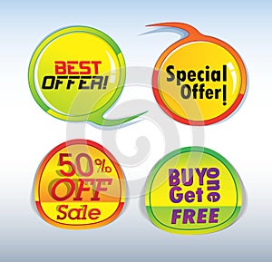 Special offer stickers