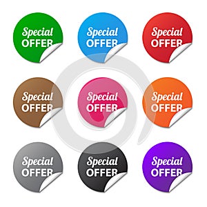 Special offer stickers