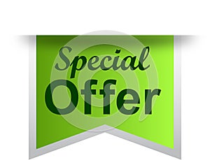 Special offer tag label green