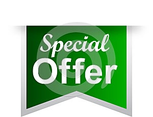 Special offer tag label green