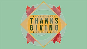Special offer Thanksgiving sale style footage