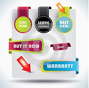 Special offer and warranty labels