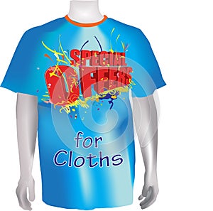 Special offers for cloths on T-shirt photo