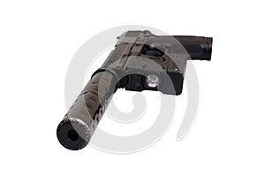 Special operation handgun with silencer photo