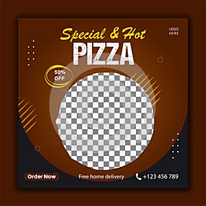 Special pizza social media post template
