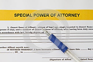 Special power of attorney concept