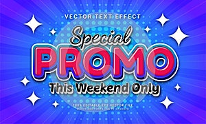 Special promo editable text effect with promotion sale theme