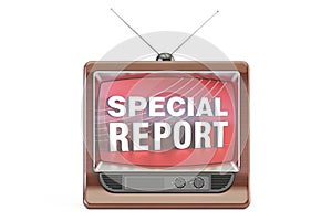 Special Report TV concept, 3D rendering