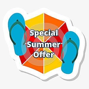 Special Summer Offer (Summer promotional design element)