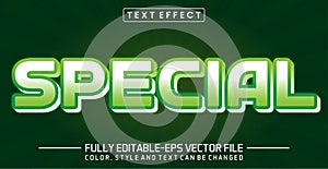 Special text editable style effect