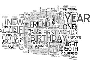 A Special Th Birthday Nightword Cloud