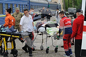 Special train takes Ukrainian injured soldiers, civilians to Lviv