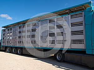 Special truck and trailer for transportation of pigs