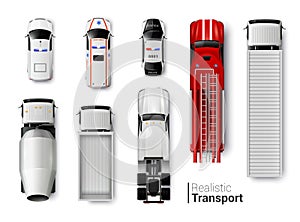 Special Vehicles Top View Set