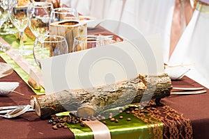 Special wedding table decorations