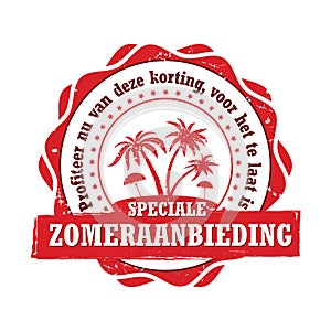 Speciale Zomeraanbieding - Dutch summer holiday advertising