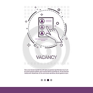 Specialist Candidate Vacancy Search Web Banner With Copy Space