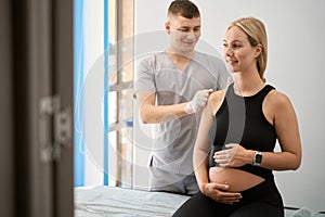 Specialist conducts an acupuncture session in a wellness center