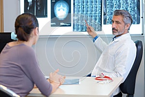 Specialist presenting all radiology result