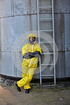 Specialist in protective uniform portrait