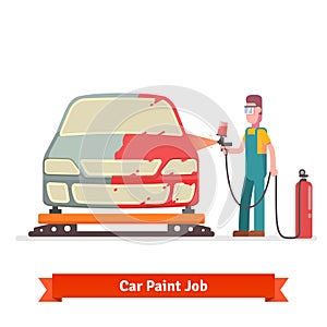 Specialist spray painting auto body