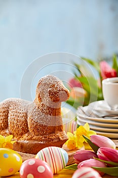 Speciality Easter cake in the form of a lamb