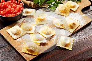 Speciality handmade Italian ravioli pasta